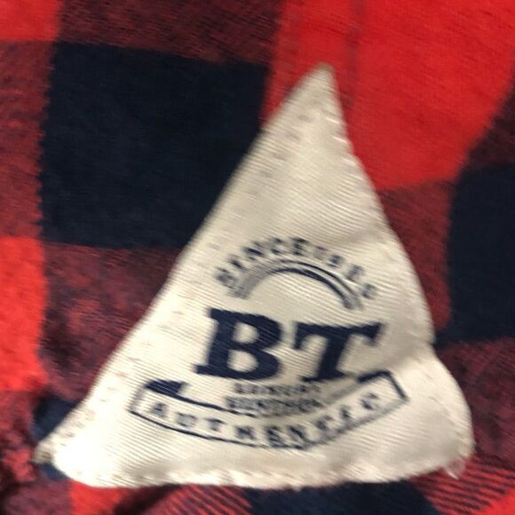 Boston Trader Men's XL Red Plaid Flannel Long Sleeve Shirt Casual - Picture 3 of 6